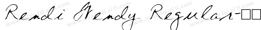 Rendi Wendy Regular字体转换